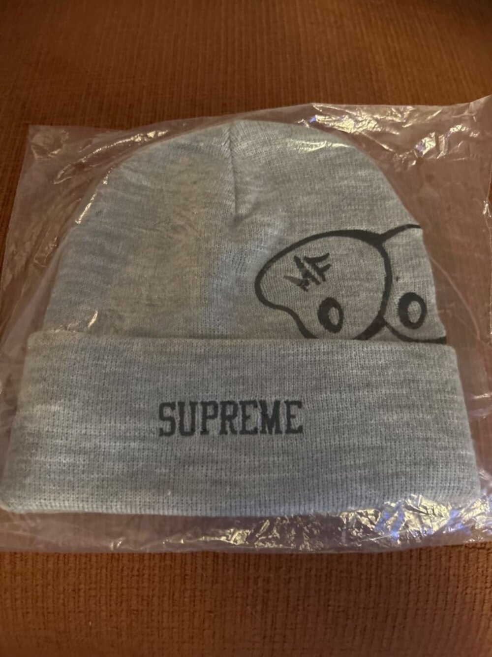 Supreme MF DOOM Beanie Heather Grey Size OS Brand New